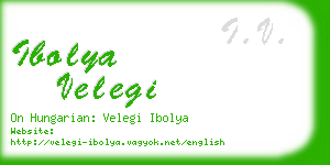 ibolya velegi business card